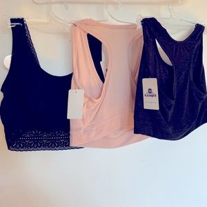 NWT - last chance 3/8/26! Closet clearout 3 bralettes One Size lounge cozies pjs